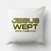 ヨハネ11:35 Bible Verse KJV引用文 クッション (正面)