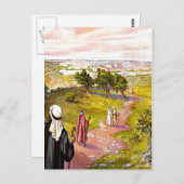 ヨハネ11:55-57過ぎ越しのポストカーのためにエルサレムに上る ポストカード (正面/裏面)