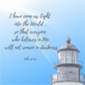 ヨハネ12:46の灯台 シール (正面)