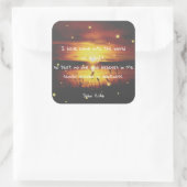 ヨハネ12:46聖書の聖句キリスト教の聖なる書物、 経典シール スクエアシール (バッグ)