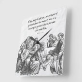 ヨハネ13:16キリスト教聖書イエスの壁時計 スクエア壁時計 (傾斜)