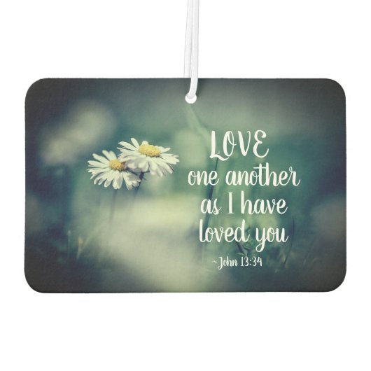ヨハネ13:34わたしは、あなたがたに愛したように、互いに愛し合いなさい カーエアーフレッシュナー (裏面)