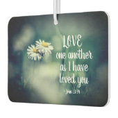 ヨハネ13:34わたしは、あなたがたに愛したように、互いに愛し合いなさい カーエアーフレッシュナー (左)