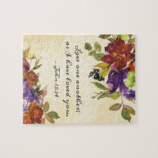 ヨハネ13:34わたしは、あなたがたに愛したように、互いに愛し合いなさい ジグソーパズル (横)