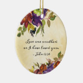 ヨハネ13:34わたしは、あなたがたに愛したように、互いに愛し合いなさい セラミックオーナメント (右)