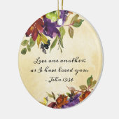 ヨハネ13:34わたしは、あなたがたに愛したように、互いに愛し合いなさい セラミックオーナメント (左)