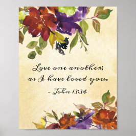 ヨハネ13:34わたしは、あなたがたに愛したように、互いに愛し合いなさい ポスター