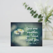ヨハネ13:34わたしは、あなたがたに愛したように、互いに愛し合いなさい ポストカード (スタンド正面)