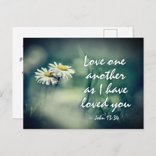 ヨハネ13:34わたしは、あなたがたに愛したように、互いに愛し合いなさい ポストカード (正面/裏面)