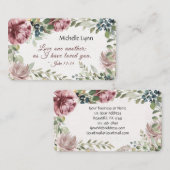 ヨハネ13:34互いに愛し合う別の水の色フローラ 名刺 (正面/裏面)