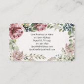 ヨハネ13:34互いに愛し合う別の水の色フローラ 名刺 (裏面)