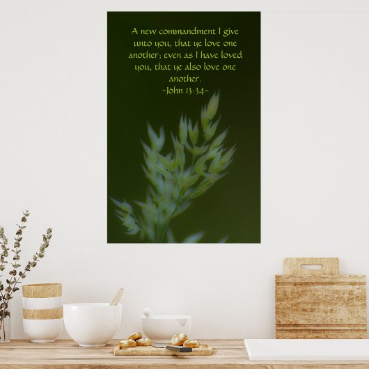 ヨハネ13:34 ポスター (キッチン)