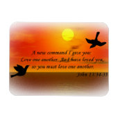 ヨハネ13:34-35は互いに磁石を愛し合う マグネット (横)