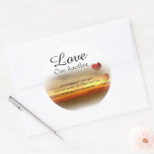 ヨハネ13:34-35互いにステッカーを愛しなさい ラウンドシール (封筒)