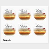 ヨハネ13:34-35互いにステッカーを愛しなさい ラウンドシール (シート)