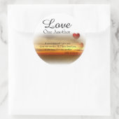 ヨハネ13:34-35互いにステッカーを愛しなさい ラウンドシール (バッグ)