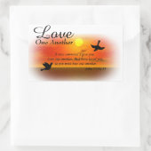 ヨハネ13:34-35互いにステッカーを愛しなさい 長方形シール (バッグ)