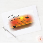 ヨハネ13:34-35互いにステッカーを愛しなさい 長方形シール (封筒)