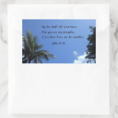 ヨハネ13:35 長方形シール (バッグ)