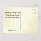 ヨハネ14時27分,イエスは「あなたと離れの平和」と言った。 ポストカード (裏面)