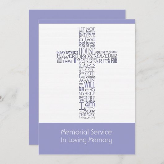 ヨハネ14追悼祭からの聖句6 招待状 (正面/裏面)