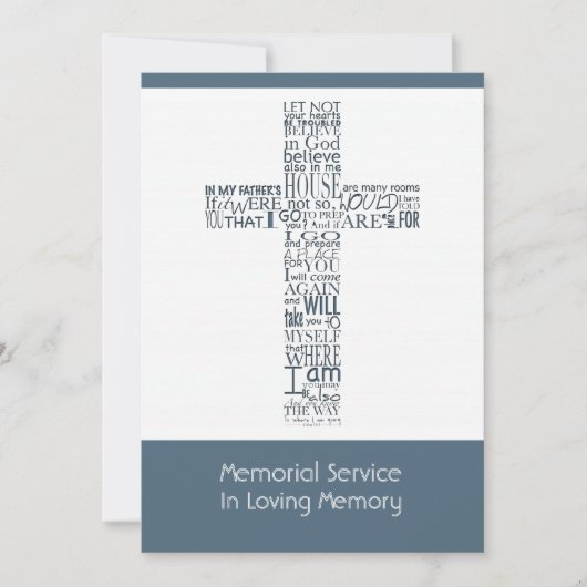 ヨハネ14追悼祭からの聖句7 招待状 (正面)