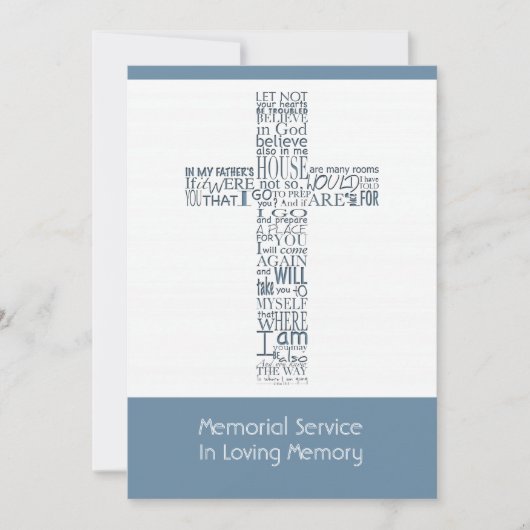 ヨハネ14追悼祭からの聖句8 招待状 (正面)