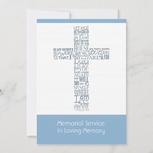 ヨハネ14追悼祭からの聖句9 招待状 (正面)