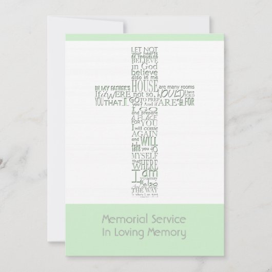 ヨハネ14追悼祭10の聖句 招待状 (正面)