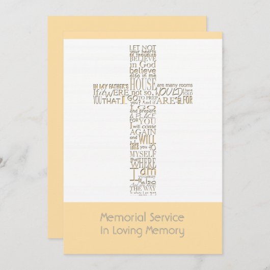 ヨハネ14追悼祭11の聖句 招待状 (正面/裏面)