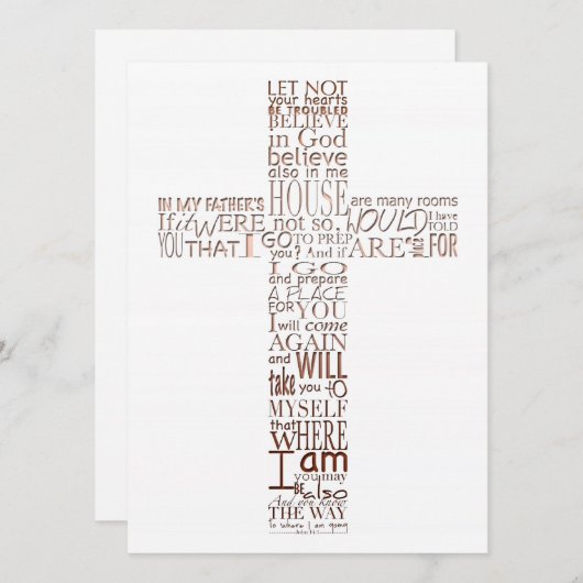 ヨハネ14銅法祭聖句 招待状 (正面/裏面)