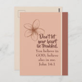 ヨハネ14:1あなたのハートを悩ませるな ポストカード (正面/裏面)