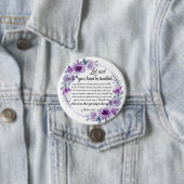 ヨハネ14:1-3聖書の聖句パープルフローラ 缶バッジ (インサイチュ)