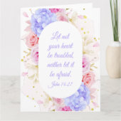 ヨハネ14:27あなた方のハートを困らせるな – 女たち サンキューカード (正面)