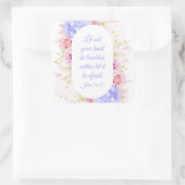 ヨハネ14:27あなた方のハートを困らせるな – 女たち スクエアシール (バッグ)