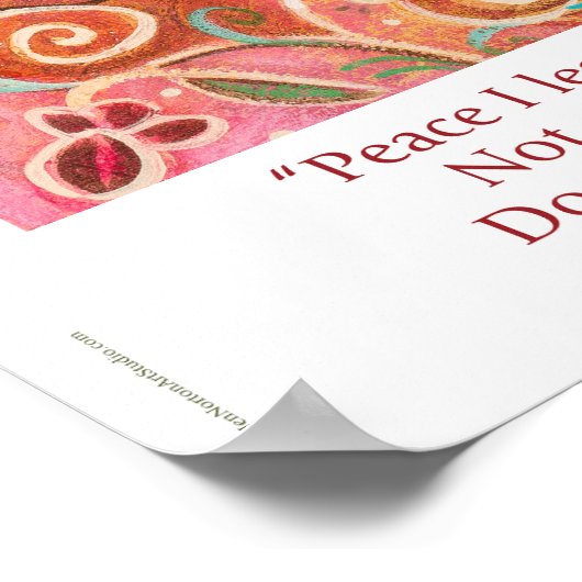 ヨハネ14:27の詩で平和は私の贈り物のポスター ポスター (角)