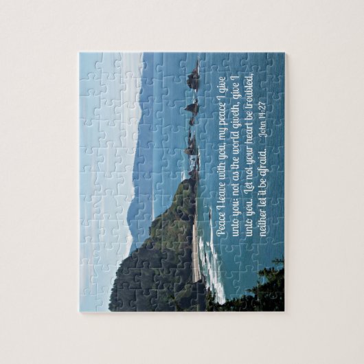 ヨハネ14:27わたしが離れあなたと共に平和わたしが….. ジグソーパズル (縦)