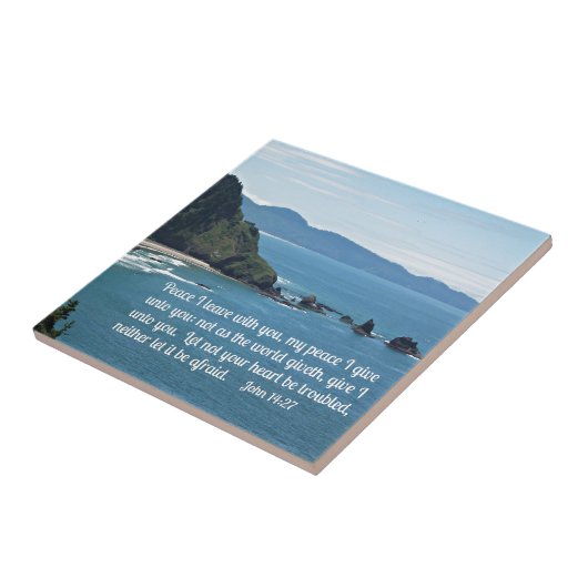 ヨハネ14:27わたしが離れあなたと共に平和わたしが….. タイル (側面)