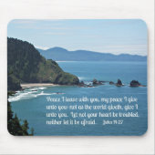 ヨハネ14:27わたしが離れあなたと共に平和わたしが….. マウスパッド (正面)