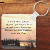 ヨハネ14:27わたしの平和与えよ、聖書の聖句 キーホルダー (裏面)