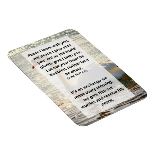 ヨハネ14:27わたしはあなた離れと共に平和を誓う。わたしの平和は与えわたし マグネット (右側)