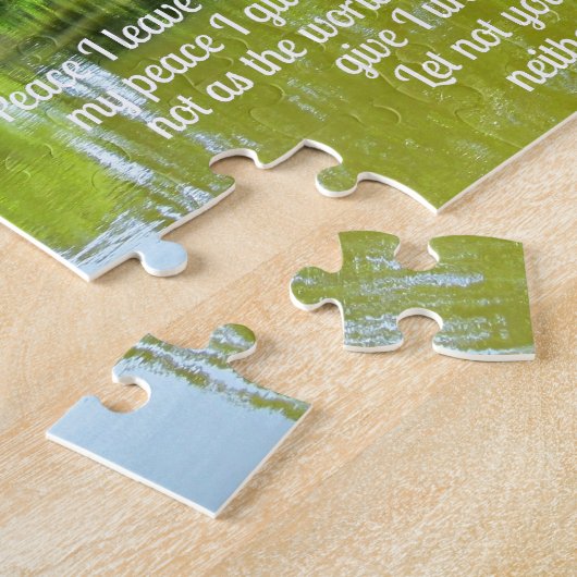 ヨハネ14:27わたしはあなた離れと共に平和を… ジグソーパズル (側面)