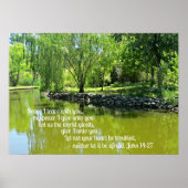 ヨハネ14:27わたしはあなた離れと共に平和を… ポスター (正面)