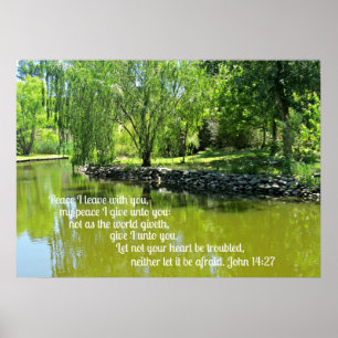 ヨハネ14:27わたしはあなた離れと共に平和を… ポスター