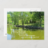 ヨハネ14:27わたしはあなた離れと共に平和を… ポストカード (正面/裏面)