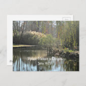 ヨハネ14:27わたしはあなた離れと平和を共にする。 ポストカード (正面/裏面)