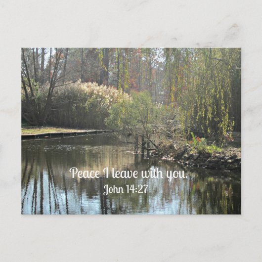 ヨハネ14:27わたしはあなた離れと平和を共にする。 ポストカード (正面)