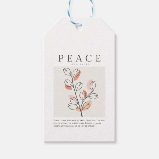 ヨハネ14:27わたしはあなた離れと平和を ギフトタグ (正面)