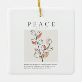 ヨハネ14:27わたしはあなた離れと平和を セラミックオーナメント