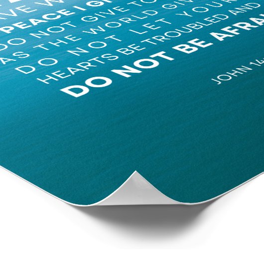 ヨハネ14:27わたしはあなた離れと平和を ポスター (角)